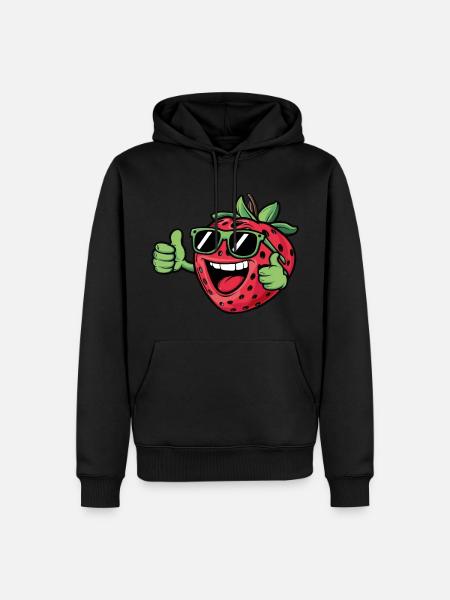 Festa fragola costume per ragazzi e ragazze - Felpa con cappuccio ecologica premium da uomo - nero