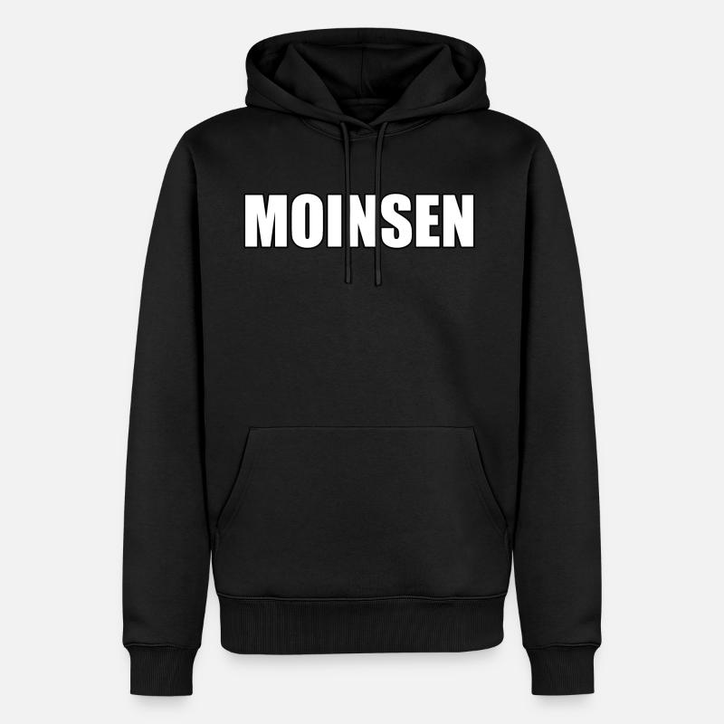 MOINSEN - Männer Premium Bio Hoodie - Schwarz