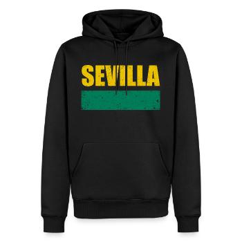Seville Vintage - Men’s Premium Organic Hoodie - black - Front - Nico (187cm)