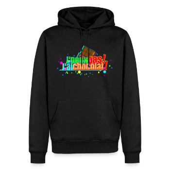 J'peux pas j'ai chocolat - Sweat à capuche Premium bio Homme - noir - Devant - Nico (187cm)