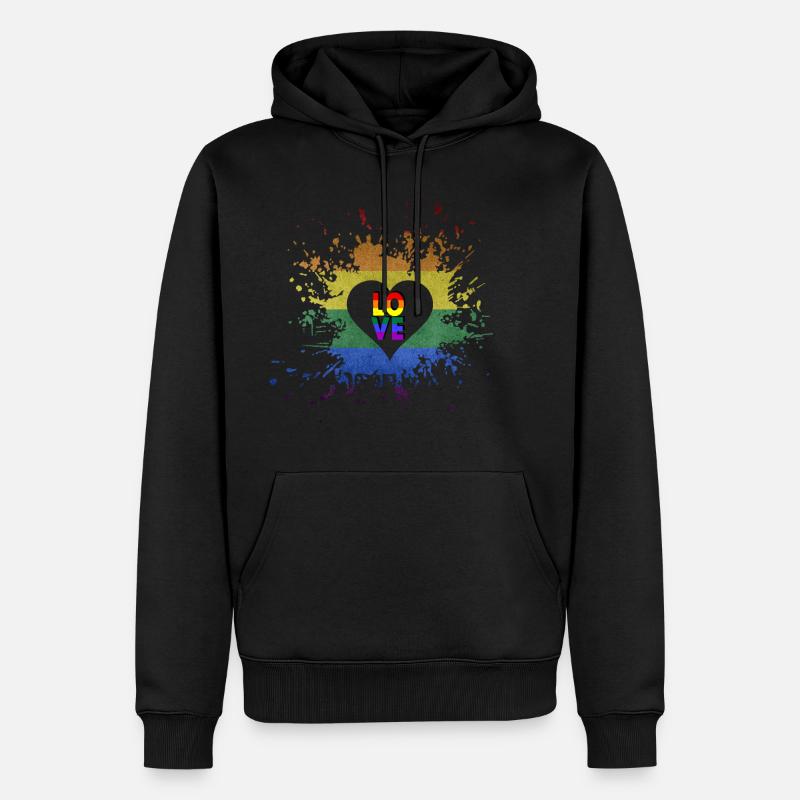 L'amour est l'amour - Sweat à capuche Premium bio Homme - noir