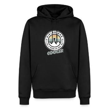 Randonneur Papa - Sweat à capuche Premium bio Homme - noir - Devant - Nico (187cm)