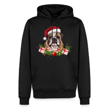 Hunde-Weihnachten - Männer Premium Bio Hoodie - Schwarz - Vorne - Nico (187cm)