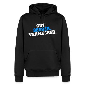 Gut Besser Vermesser Vermessungsingenieur Spruch - Männer Premium Bio Hoodie - Schwarz - Vorne - Nico (187cm)