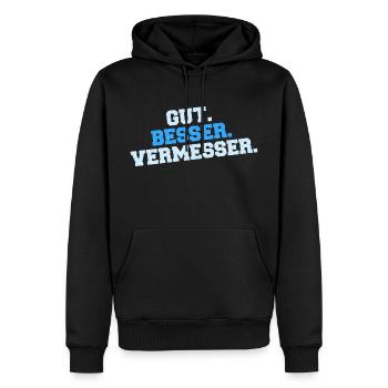 Gut Besser Vermesser Vermessungsingenieur - Männer Premium Bio Hoodie - Schwarz - Vorne - Nico (187cm)