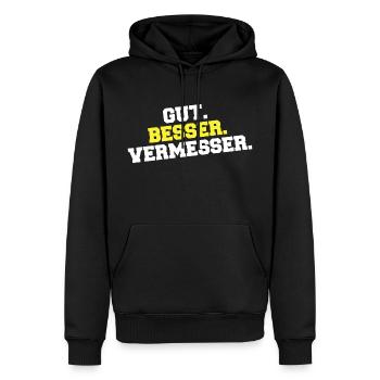 Gut Besser Vermesser Vermessungsingenieur Spruch - Männer Premium Bio Hoodie - Schwarz - Vorne - Nico (187cm)