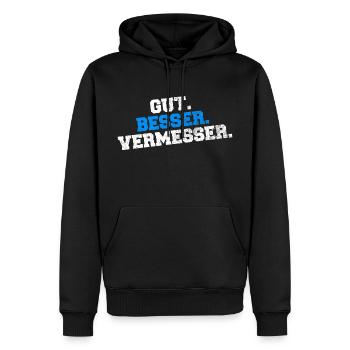Gut Besser Vermesser Vermessungsingenieur Spruch - Männer Premium Bio Hoodie - Schwarz - Vorne - Nico (187cm)