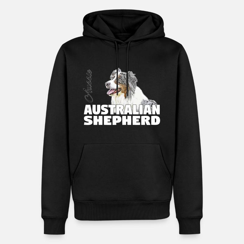 Australian Shepherd - Männer Premium Bio Hoodie - Schwarz