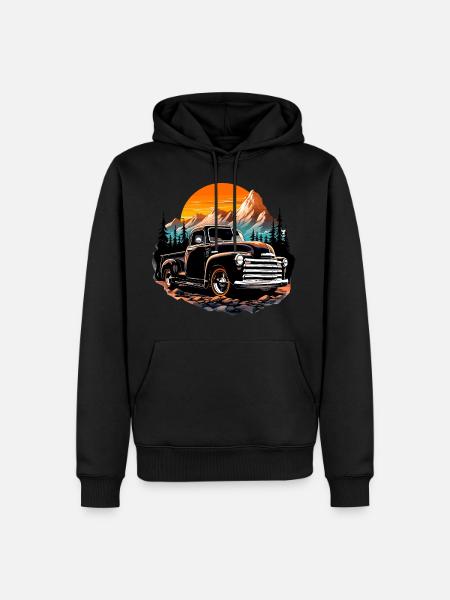 Camion - Sweat à capuche Premium bio Homme - noir