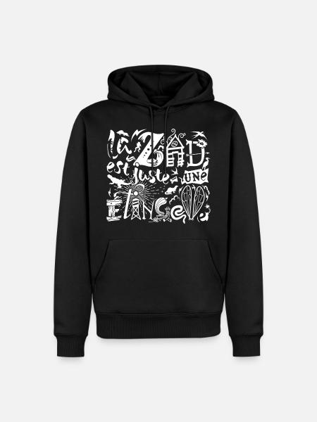 ZAD étincelle - Sweat à capuche Premium bio Homme - noir