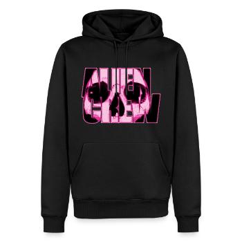 Crâne extraterrestre - Sweat à capuche Premium bio Homme - noir - Devant - Nico (187cm)