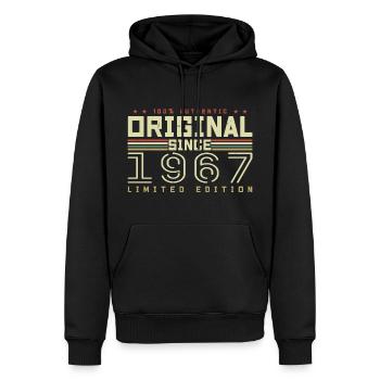 Original 1967 Geburtstagsgeschenk 1967 Retro 1967 - Männer Premium Bio Hoodie - Schwarz - Vorne - Nico (187cm)