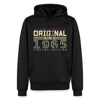 Original 1965 Cadeau Anniversaire 1965 Rétro 1965 - Sweat à capuche Premium bio Homme - noir - Devant - Nico (187cm)