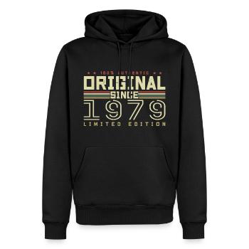Original 1979 Retro 1979 Geburtstagsgeschenk 1979 - Männer Premium Bio Hoodie - Schwarz - Vorne - Nico (187cm)
