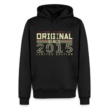Original 2015 Retro 2015 Geburtstagsgeschenk 2015 - Männer Premium Bio Hoodie - Schwarz - Vorne - Nico (187cm)