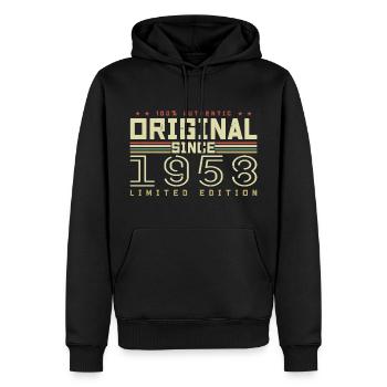 Original 1958 Geburtstagsgeschenk 1958 Retro 1958 - Männer Premium Bio Hoodie - Schwarz - Vorne - Nico (187cm)
