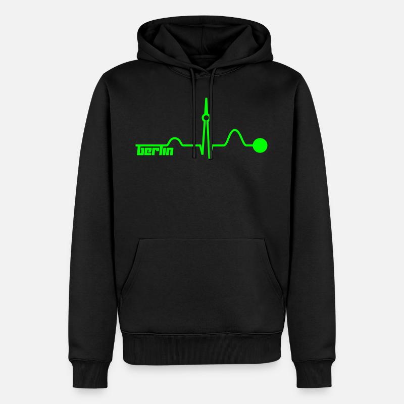 Berlin 6 (Vector) - Sweat à capuche Premium bio Homme - noir