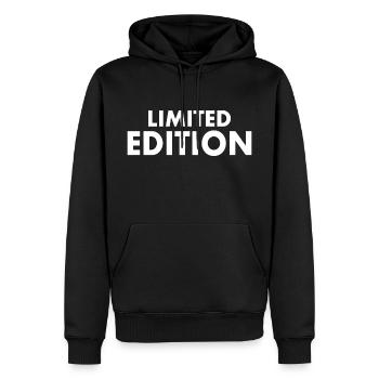Limited edition - Men’s Premium Organic Hoodie - black - Front - Nico (187cm)