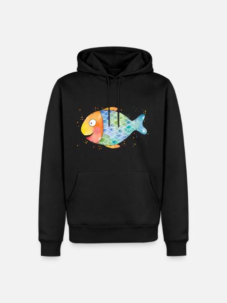 Fisch Jolly - Männer Premium Bio Hoodie - Schwarz