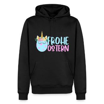Frohe Ostern - Männer Premium Bio Hoodie - Schwarz - Vorne - Nico (187cm)