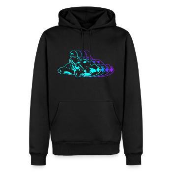 Go-Kart Rennen Gokart Vintage Kartfahrer Go Kart - Männer Premium Bio Hoodie - Schwarz - Vorne - Nico (187cm)