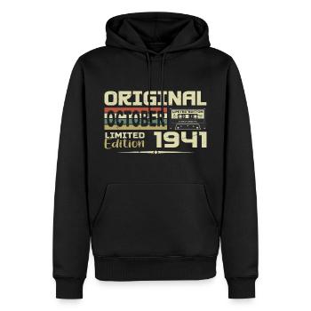 Original October 1941 Birthday | October 1941 - Men’s Premium Organic Hoodie - black - Front - Nico (187cm)