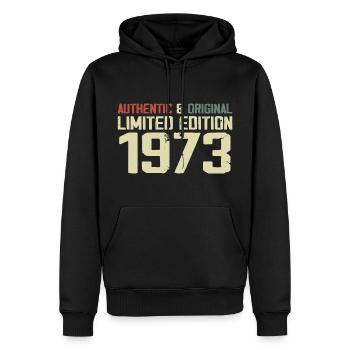 1973 Birthday Gift 1973 Vintage 1973 Retro - Men’s Premium Organic Hoodie - black - Front - Nico (187cm)