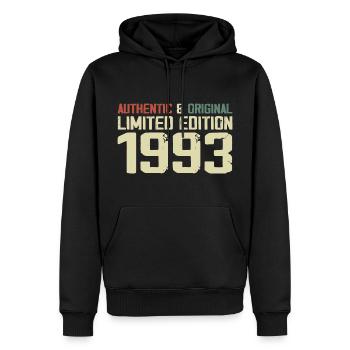 1993 Cadeau Anniversaire 1993 Vintage 1993 Rétro - Sweat à capuche Premium bio Homme - noir - Devant - Nico (187cm)