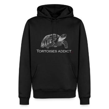 Tortoises addict - Men’s Premium Organic Hoodie - black - Front - Nico (187cm)