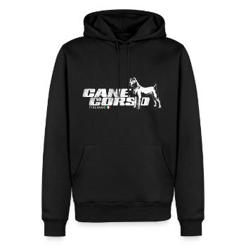 Cane Corso - Men’s Premium Organic Hoodie - black - Front - Nico (187cm)