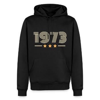 Legendary Since 1973 Birthday Gift 1973 - Men’s Premium Organic Hoodie - black - Front - Nico (187cm)
