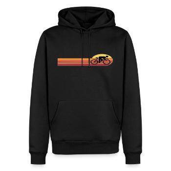 Vélo de route Design rétro - Sweat à capuche Premium bio Homme - noir - Devant - Nico (187cm)