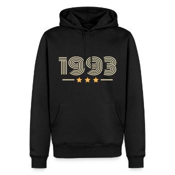 legendär seit 1993 Geburtstagsgeschenk 1993 - Männer Premium Bio Hoodie - Schwarz - Vorne - Nico (187cm)