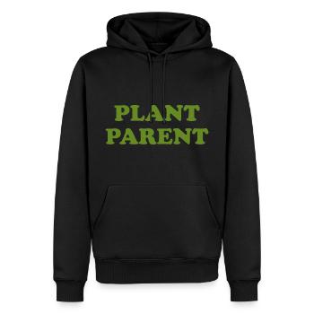 Plant Parent Vegan - Männer Premium Bio Hoodie - Schwarz - Vorne - Nico (187cm)