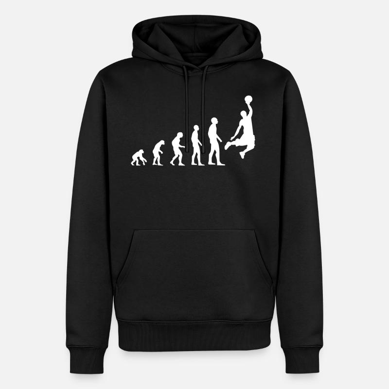 Evolution du basket - Sweat à capuche Premium bio Homme - noir