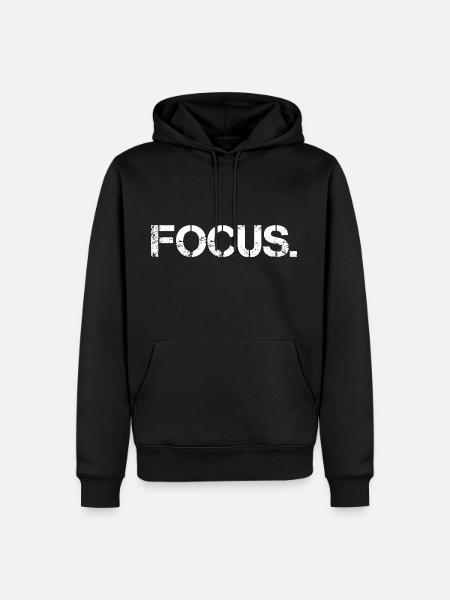 Concentration Motivation - Sweat à capuche Premium bio Homme - noir