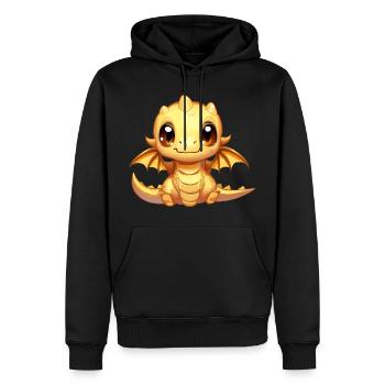 Drachen-Fantasy-Kunst - Männer Premium Bio Hoodie - Schwarz - Vorne - Nico (187cm)