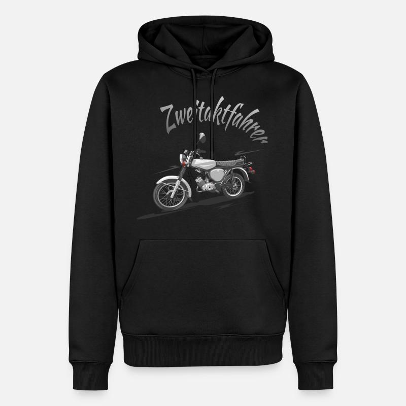 S51 Zweitaktfahrer - Männer Premium Bio Hoodie - Schwarz