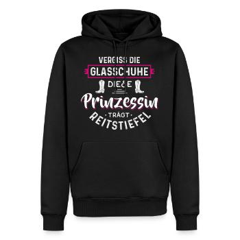 Reiterin Reitsport Reiten Pferd Prinzessin - Männer Premium Bio Hoodie - Schwarz - Vorne - Nico (187cm)