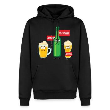 Save Water Drink Beer - Men’s Premium Organic Hoodie - black - Front - Nico (187cm)