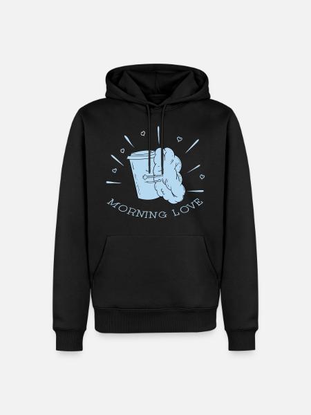 morning love 0 - Men’s Premium Organic Hoodie - black