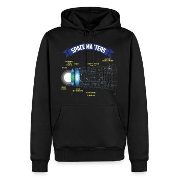 Cadeau Space Matters - Sweat à capuche Premium bio Homme - noir - Devant - Nico (187cm)