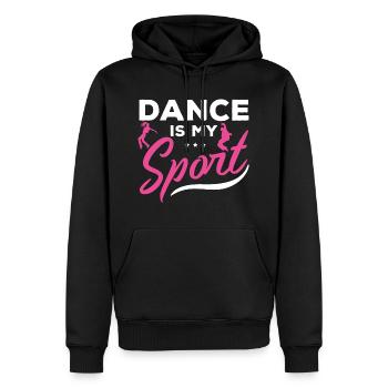 la danse est mon sport je cadeau t-shirt je sport danseur - Sweat à capuche Premium bio Homme - noir - Devant - Nico (187cm)