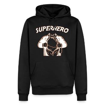 Super héros costume carnaval super héros - Sweat à capuche Premium bio Homme - noir - Devant - Nico (187cm)