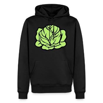 Kohlkohlgemüse 403 - Männer Premium Bio Hoodie - Schwarz - Vorne - Nico (187cm)