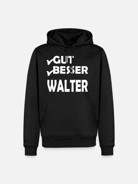 Walter - Männer Premium Bio Hoodie - Schwarz