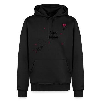 Super maîtresse - Sweat à capuche Premium bio Homme - noir - Devant - Nico (187cm)