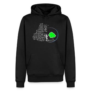 Protection de l'environnement Conservation de la nature - Sweat à capuche Premium bio Homme - noir - Devant - Nico (187cm)