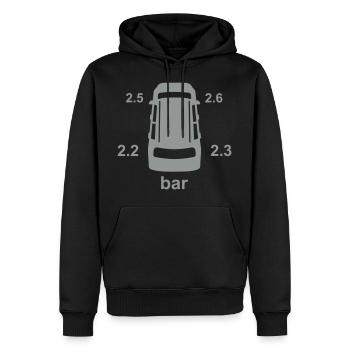Reifendruckanzeige_tpms34 - Männer Premium Bio Hoodie - Schwarz - Vorne - Nico (187cm)