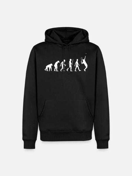 Joueur de tennis évolution tennis - Sweat à capuche Premium bio Homme - noir